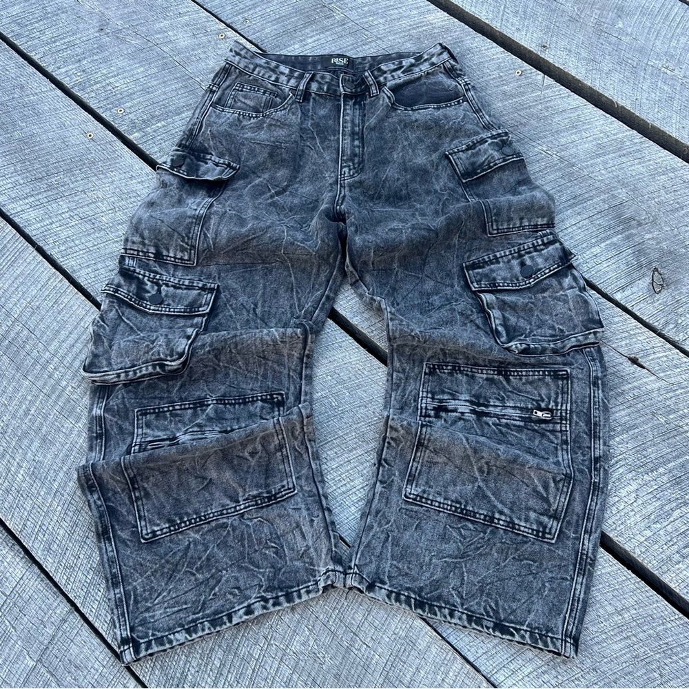 Y2K Rise High Waisted Baggy Jeans